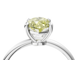 White gold Fancy Yellow Marquise  Solitaire Diamond Ring with 4-Prong Setting on a Classic Band_7