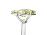 White gold Fancy Yellow Marquise  Solitaire Diamond Ring with 4-Prong Setting on a Classic Band_8
