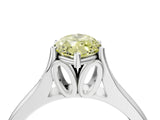 White gold Fancy Yellow Marquise  Solitaire Diamond Ring with Cathedral Band and Four-Prong Setting_33