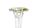 White gold Fancy Yellow Marquise  Solitaire Diamond Ring with Cathedral Band and Four-Prong Setting_34