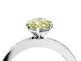 White gold Fancy Yellow Marquise  Solitaire Diamond Ring with Channel-Set Baguette Band and Four-Prong Setting_4