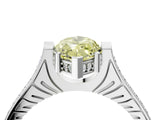 White gold Fancy Yellow Marquise  Solitaire Diamond Ring with Channel Set Band and Bezel Prong Setting_72