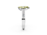White gold Fancy Yellow Marquise  Solitaire Diamond Ring with Channel-Set Band and Four-Prong Setting_5