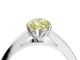 White gold Fancy Yellow Marquise  Solitaire Diamond Ring with Channel-Set Band and Four-Prong Setting_7