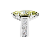 White gold Fancy Yellow Marquise  Solitaire Diamond Ring with Channel-Set Band and Four-Prong Setting_8