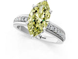 White gold Fancy Yellow Marquise  Solitaire Diamond Ring with Channel Set Band and Six-Prong Setting_30