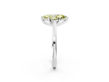 White gold Fancy Yellow Marquise  Solitaire Diamond Ring with Four-Prong Setting and Classic Band_5