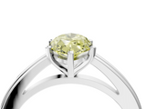 White gold Fancy Yellow Marquise  Solitaire Diamond Ring with Four-Prong Setting and Classic Band_7