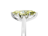 White gold Fancy Yellow Marquise  Solitaire Diamond Ring with Four-Prong Setting and Classic Band_8