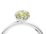 White gold Fancy Yellow Marquise  Solitaire Diamond Ring with Four-Prong Setting on a Plain Band_36