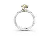 White gold Fancy Yellow Marquise  Solitaire Diamond Ring with Milgrain and Black Enamel X Pattern Band_50
