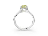 White gold Fancy Yellow Marquise  Solitaire Diamond Ring with Six-Prong Cathedral Setting_34