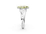 White gold Fancy Yellow Marquise  Solitaire Diamond Ring with Six-Prong Cathedral Setting_34