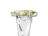White gold Fancy Yellow Marquise  Solitaire Diamond Ring with Six-Prong Cathedral Setting_36