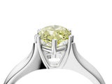 White gold Fancy Yellow Marquise  Solitaire Diamond Ring with Six-Prong Cathedral Setting_36