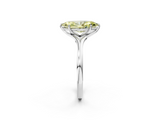 White gold Fancy Yellow Marquise  Solitaire Diamond Ring with Six-Prong Setting and Tapered Band_2