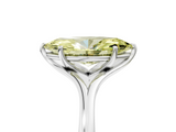 White gold Fancy Yellow Marquise  Solitaire Diamond Ring with Six-Prong Setting and Tapered Band_5