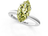 White gold Fancy Yellow Marquise  Solitaire Diamond Ring with Six-Prong Setting on a Classic Band_1
