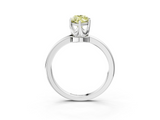 White gold Fancy Yellow Marquise  Solitaire Diamond Ring with Six-Prong Setting on a Classic Band_3