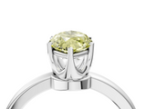 White gold Fancy Yellow Marquise  Solitaire Diamond Ring with Six-Prong Setting on a Classic Band_4