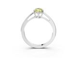 White gold Fancy Yellow Marquise  Solitaire Diamond Ring with Split Shank and Four-Prong Setting_3
