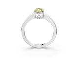 White gold Fancy Yellow Marquise  Solitaire Diamond Ring with Tapered Band and Four-Prong Setting_50