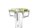 White gold Fancy Yellow Marquise  Solitaire Diamond Ring with Tapered Band and Four-Prong Setting_52