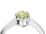 White gold Fancy Yellow Marquise  Solitaire Diamond Ring with Tapered Band and Four-Prong Setting_57