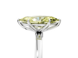 White gold Fancy Yellow Marquise  Solitaire Diamond Ring with Thin Band and Four-Prong Setting_5