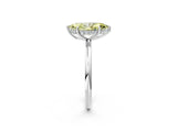 White gold Fancy Yellow Marquise  Solitaire Diamond Ring with a Classic Band and Four-Prong Setting 3