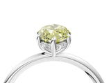 White gold Fancy Yellow Marquise  Solitaire Diamond Ring with a Classic Band and Four-Prong Setting 5