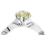 White gold Fancy Yellow Marquise  Solitaire Diamond Twisted Band with Four-Prong Setting_4