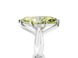 White gold Fancy Yellow Marquise  Solitaire Diamond Twisted Band with Four-Prong Setting_5