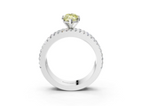 White gold Fancy Yellow Marquise  Solitaire Diamond with Pave and Channel Set Band_3