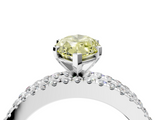 White gold Fancy Yellow Marquise  Solitaire Diamond with Pave and Channel Set Band_4