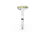 White gold Fancy Yellow Marquise  Solitaire Engagement Ring with Four-Prong Setting and Tapered Band_5