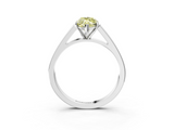 White gold Fancy Yellow Marquise  Solitaire Engagement Ring with Four-Prong Setting and Tapered Band_6
