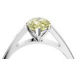 White gold Fancy Yellow Marquise  Solitaire Engagement Ring with Four-Prong Setting and Tapered Band_7