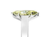 White gold Fancy Yellow Marquise  Solitaire Engagement Ring with Four-Prong Setting and Tapered Band_8
