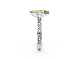 White gold Fancy Yellow Marquise  Solitaire Engagement Ring with Scrollwork Band and Four-Prong Setting_2