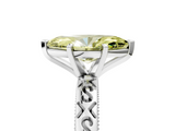 White gold Fancy Yellow Marquise  Solitaire Engagement Ring with Scrollwork Band and Four-Prong Setting_5