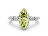 White gold Fancy Yellow Marquise  Solitaire Floral Milgrain Engagement Ring_31