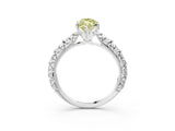White gold Fancy Yellow Marquise  Solitaire Floral Milgrain Engagement Ring_34