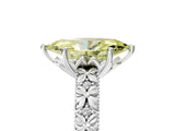 White gold Fancy Yellow Marquise  Solitaire Floral Milgrain Engagement Ring_36