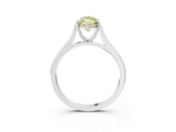White gold Fancy Yellow Marquise  Solitaire Heart Prong Engagement Ring with Tapered Band_38