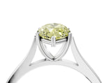 White gold Fancy Yellow Marquise  Solitaire Heart Prong Engagement Ring with Tapered Band_38