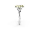 White gold Fancy Yellow Marquise  Solitaire Marquise Twist Band with Six-Prong Setting_2