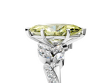 White gold Fancy Yellow Marquise  Solitaire Marquise Twist Band with Six-Prong Setting_5