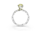 White gold Fancy Yellow Marquise  Solitaire Milgrain Diamond Engagement Ring with Bezel and Marquise Band_3