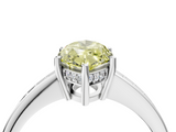 White gold Fancy Yellow Marquise  Solitaire Pavé Band Prong Setting Ring_4